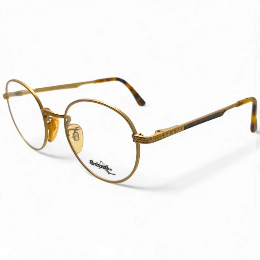 Sting Gold Round Glasses - Vintage Frames | Al-Aziz Optical