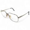 Side view of vintage ViennaLine silver eyeglasses.