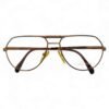 Vintage Hilton Aviator Eyeglasses top-down view