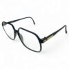 Side angle of Dunhill Matte Black Carbon Fiber Eyeglasses - highlighting the minimalistic design and ergonomic temples.