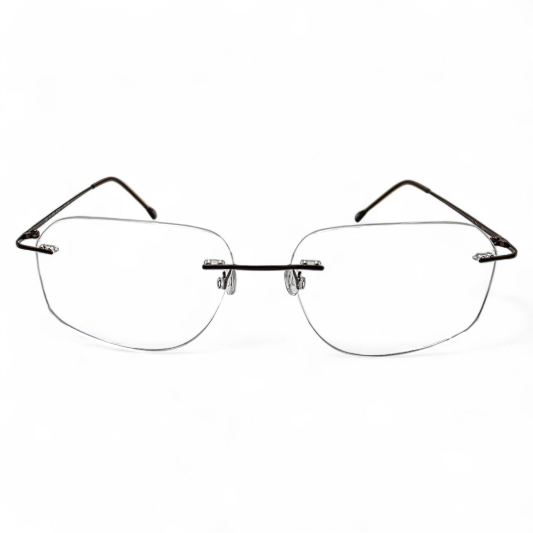 Silhouette Rimless Glasses in Pakistan in brown