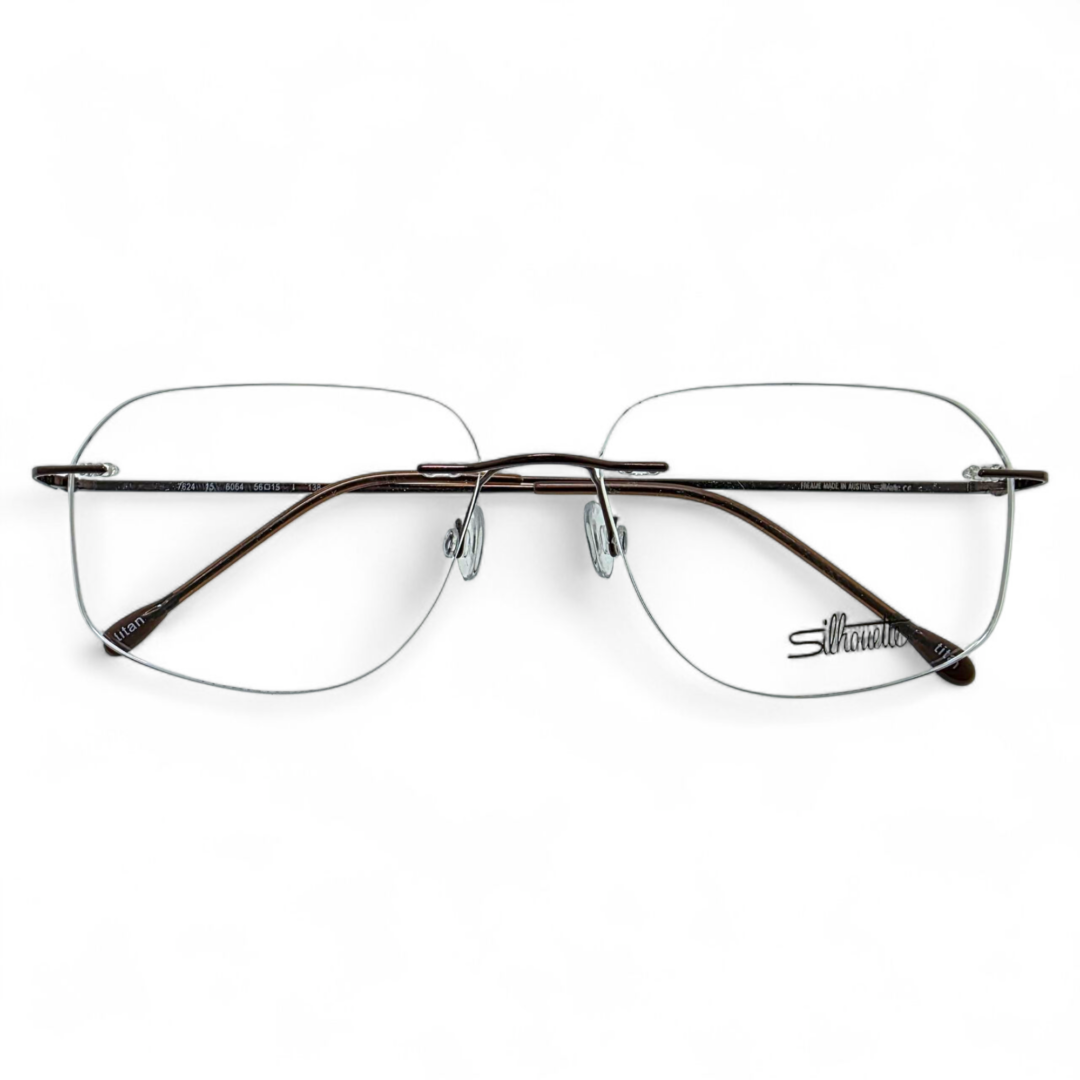 Top down view of Silhouette Rimless Glasses in Pakistan