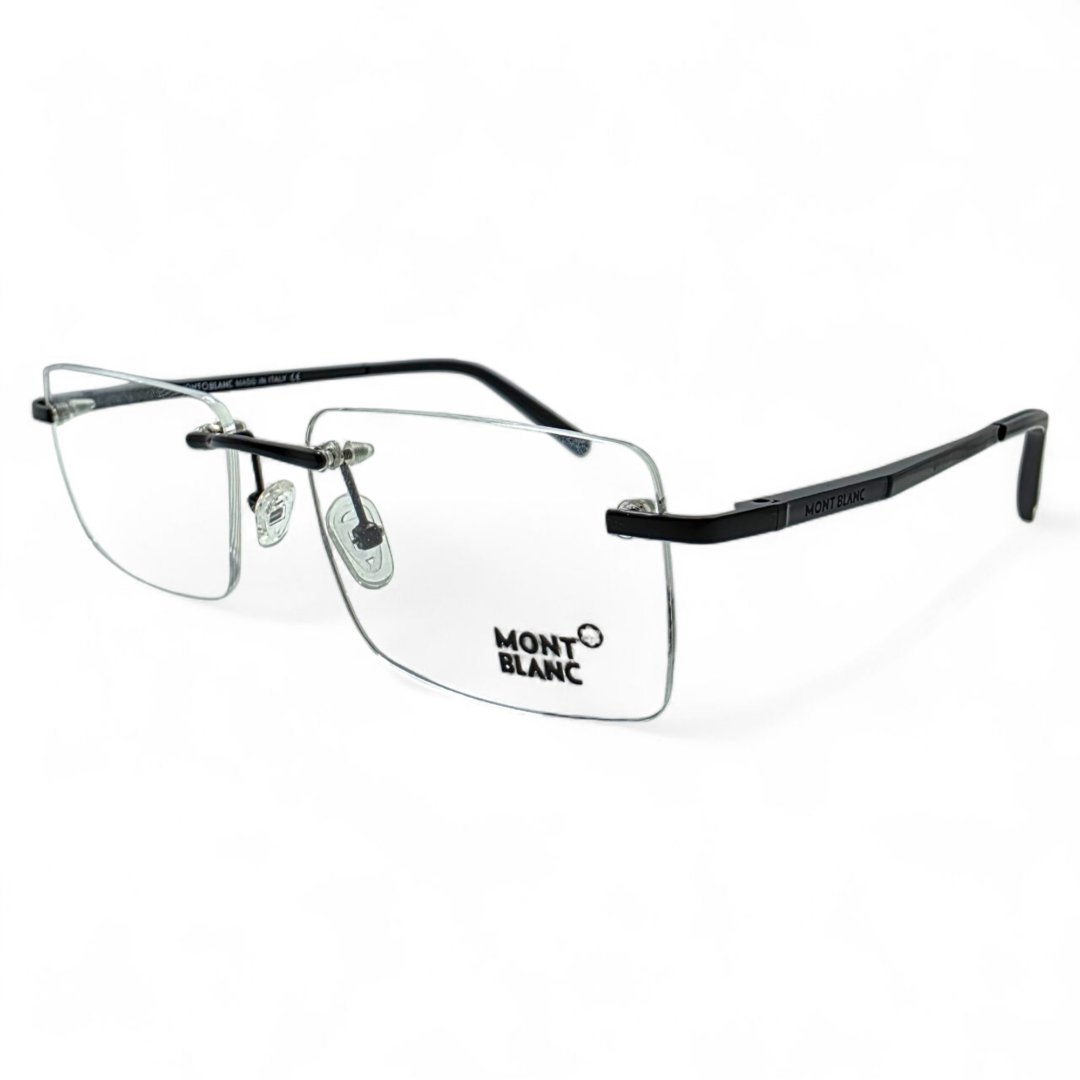 Side view of Mont Blanc rimless eyeglasses in Pakistan