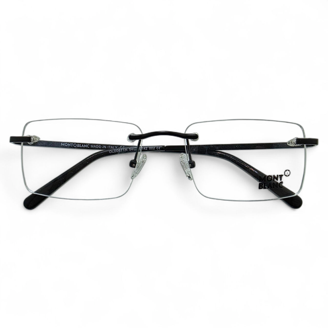 Top view of Mont Blanc rimless eyeglasses in Pakistan