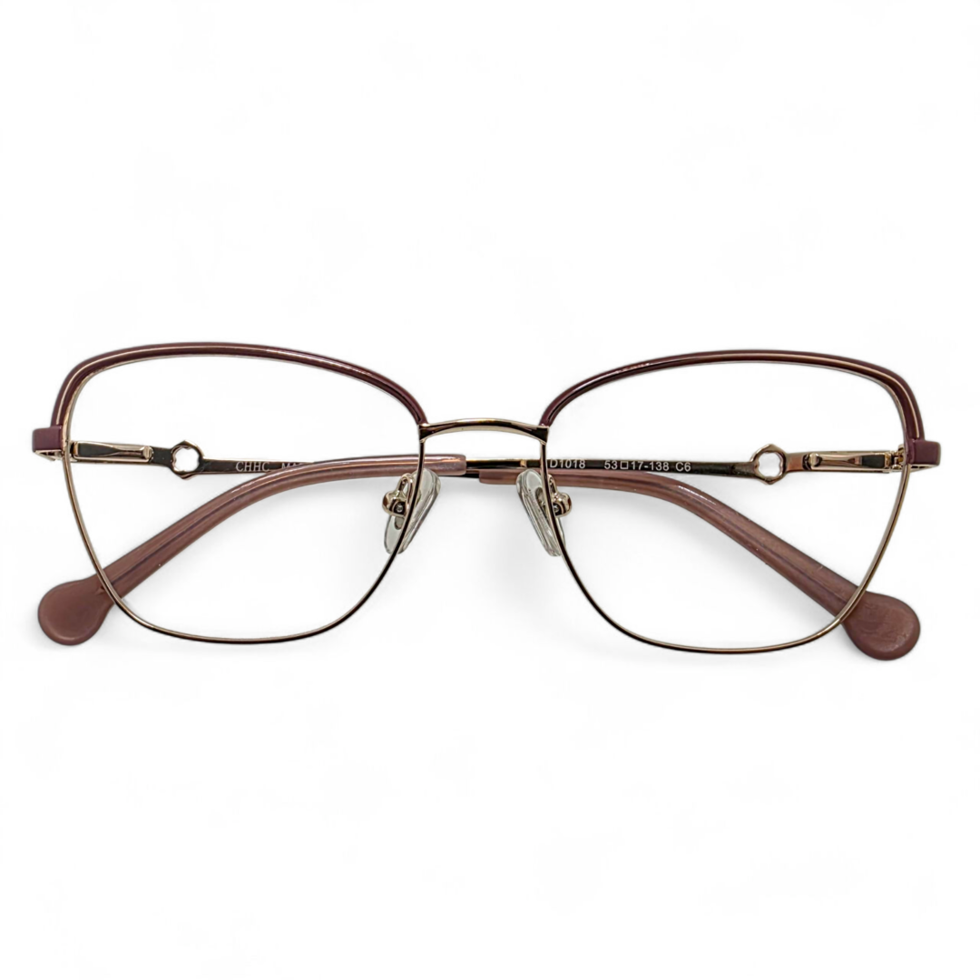Carolina Herrera D1018 Burgundy Gold Eyeglasses