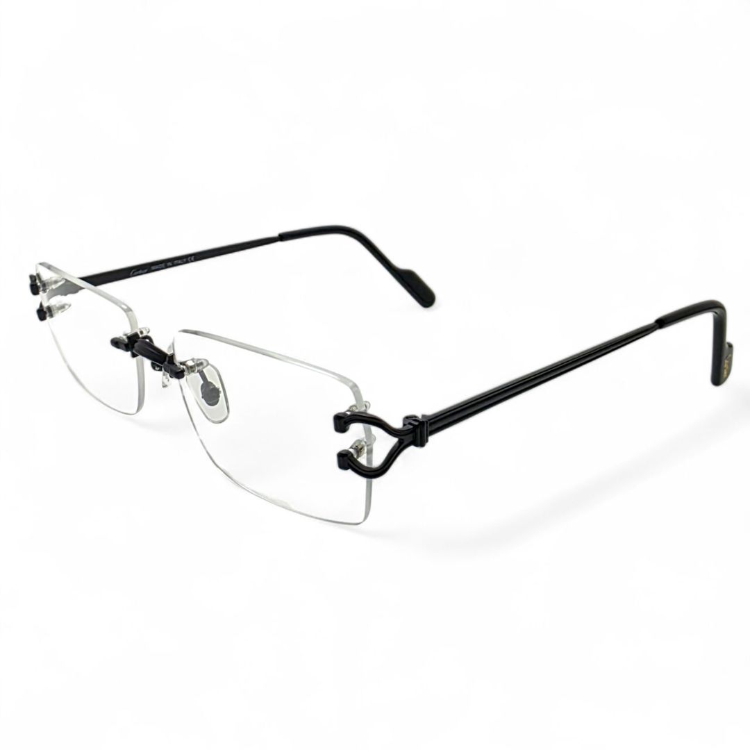 side view of black C de Cartier