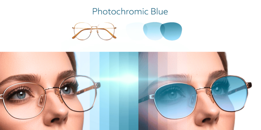 Blue Photochromic Lenses in Pakistan | Al-Aziz Optical