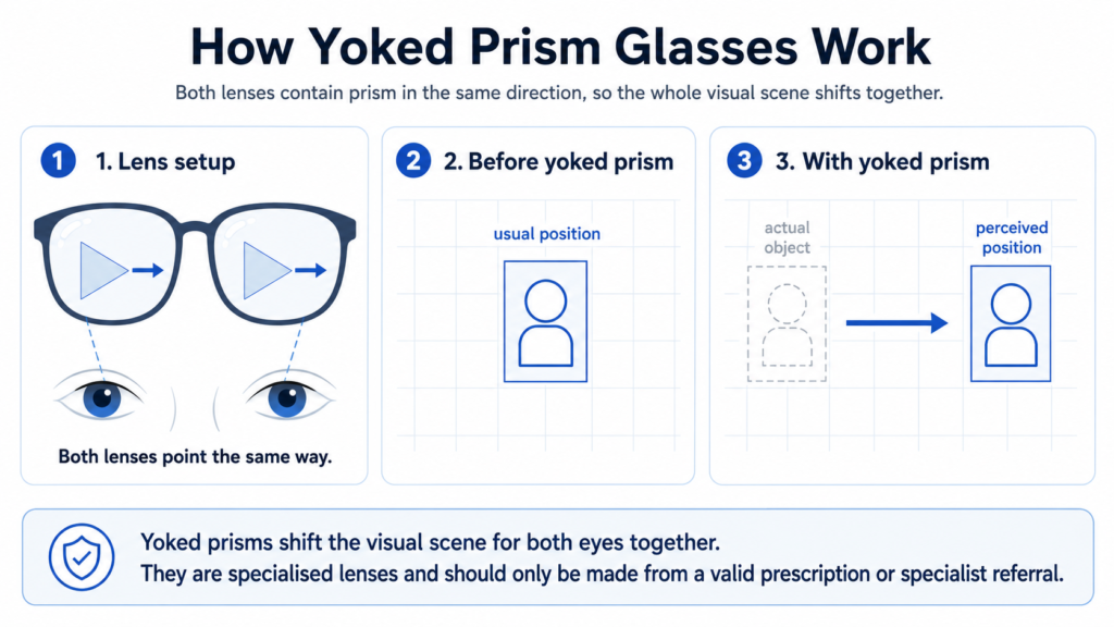 Yoked Prism Glasses in Pakistan | Special Prism Lenses for Visual Alignment