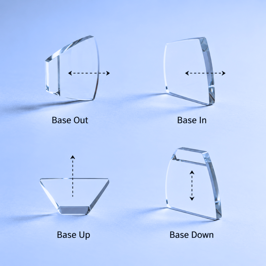 Different types of prisms.